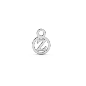 Circle Initial Charm - Z | Sterling Silver