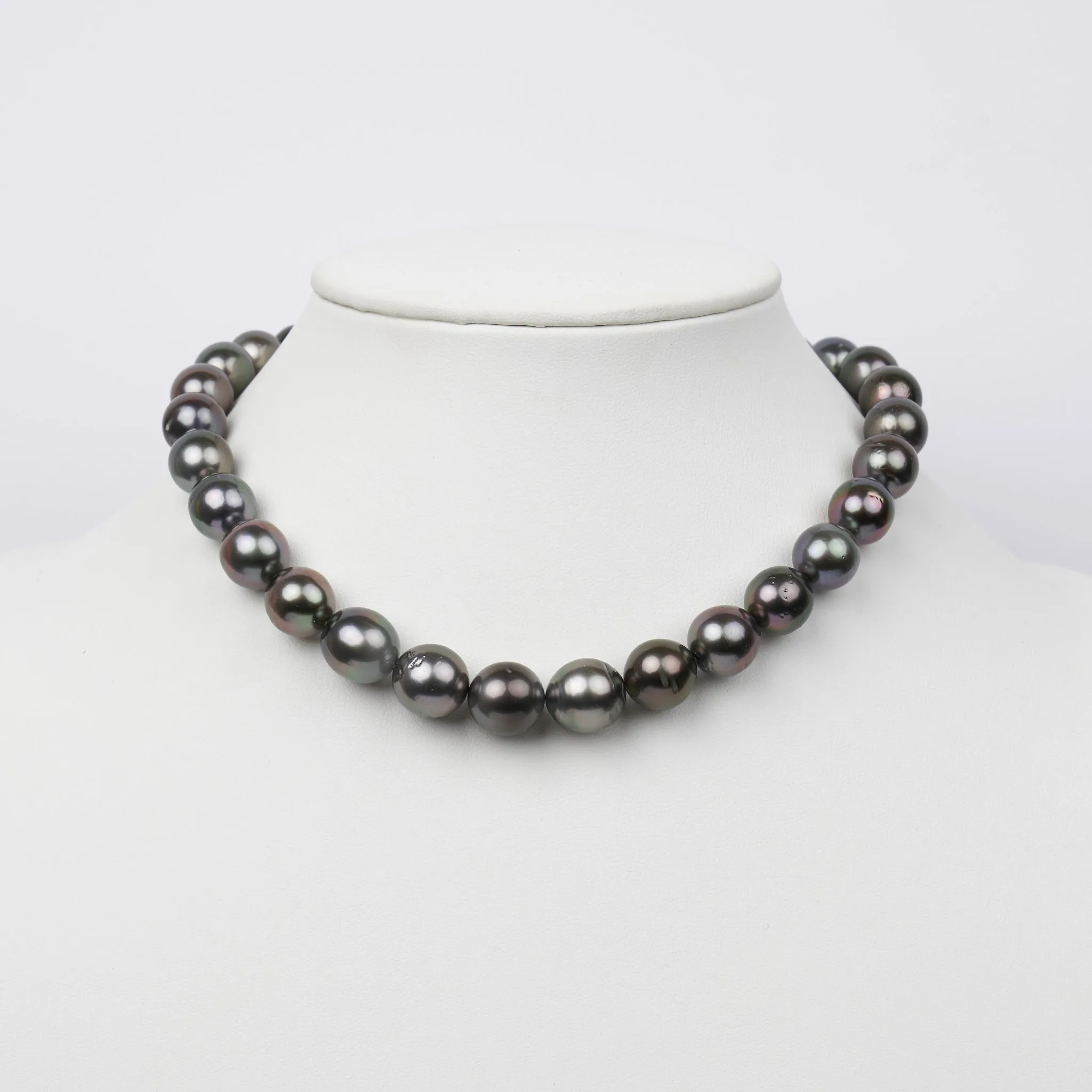 12.0-13.3 mm AA  Tahitian Drop Pearl Necklace