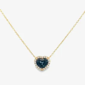 1.32ct Blue Spinel & Diamond Necklace