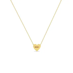 14k Gold Candy Heart Necklace