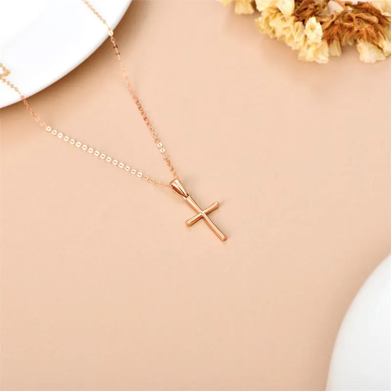 14k Gold Cross Necklace for Women Gold Chain with Cross Pendant Jewelry for Her