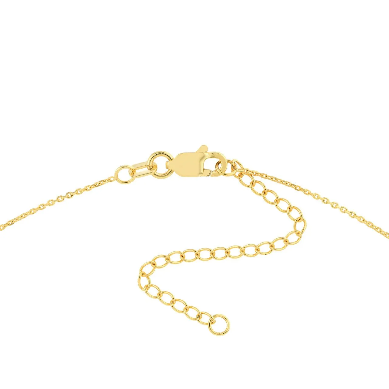 14K Gold Personalized Lariat Bar Pendant