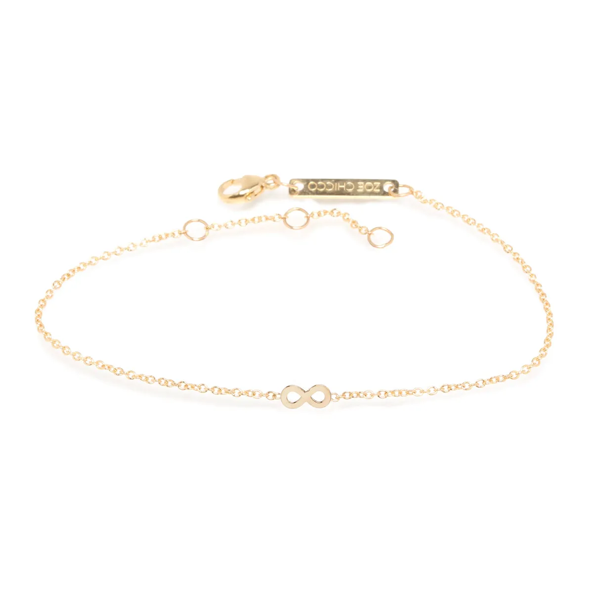 14k itty bitty infinity bracelet