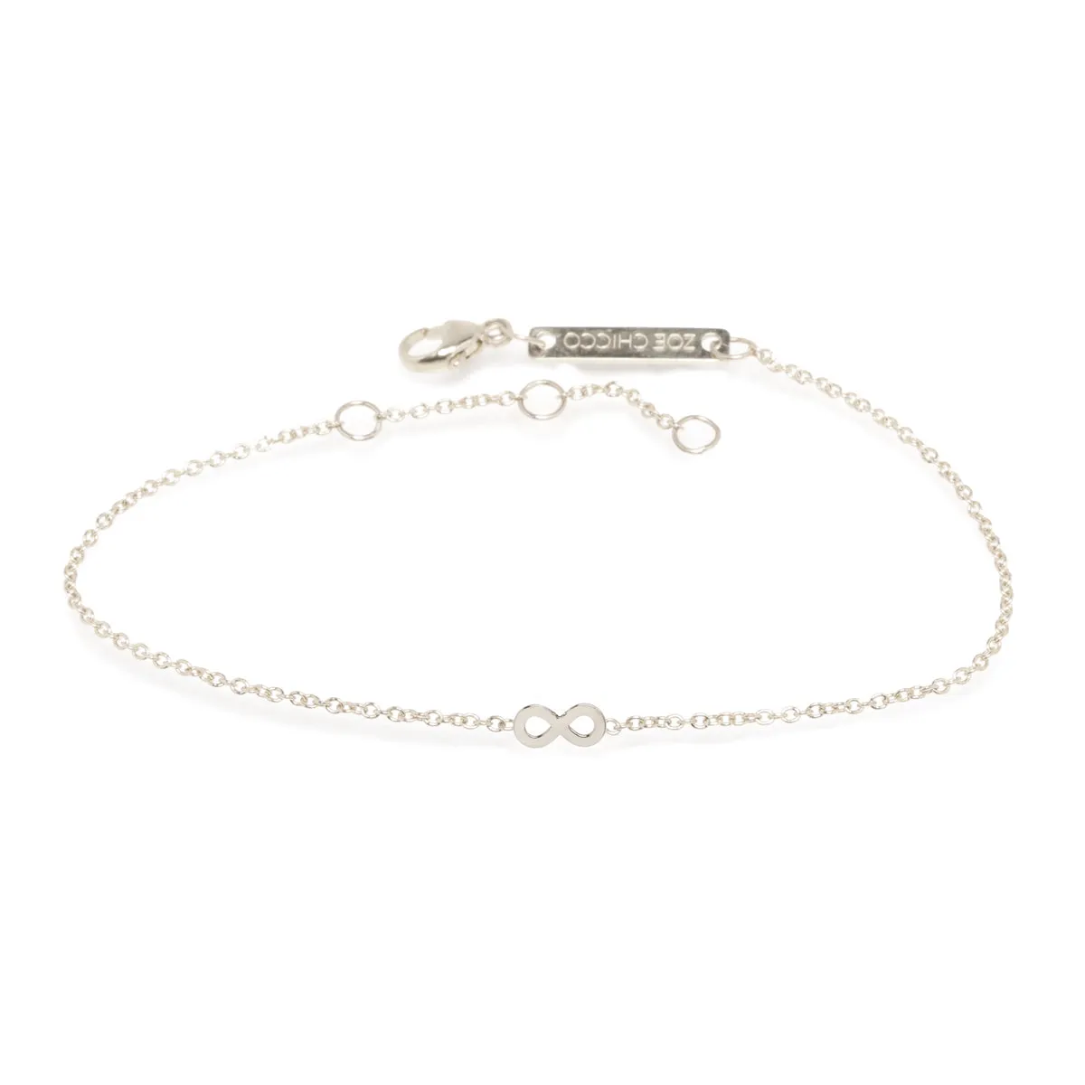 14k itty bitty infinity bracelet