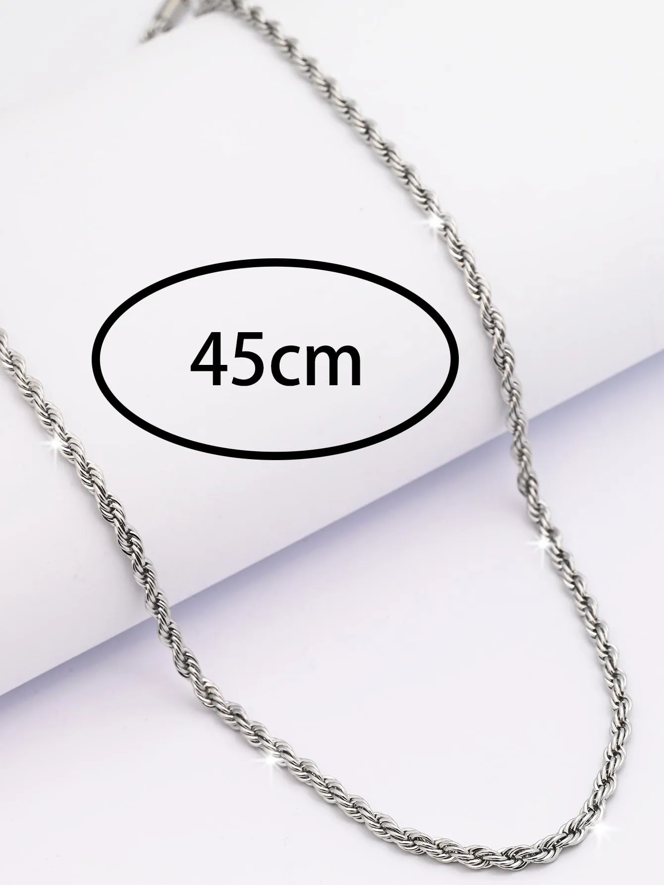 1pc Minimalist Chain Necklace, Stainless Steel Jewelry