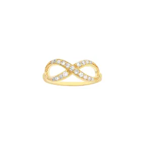 2 ROW CZ INFINITY RING GP