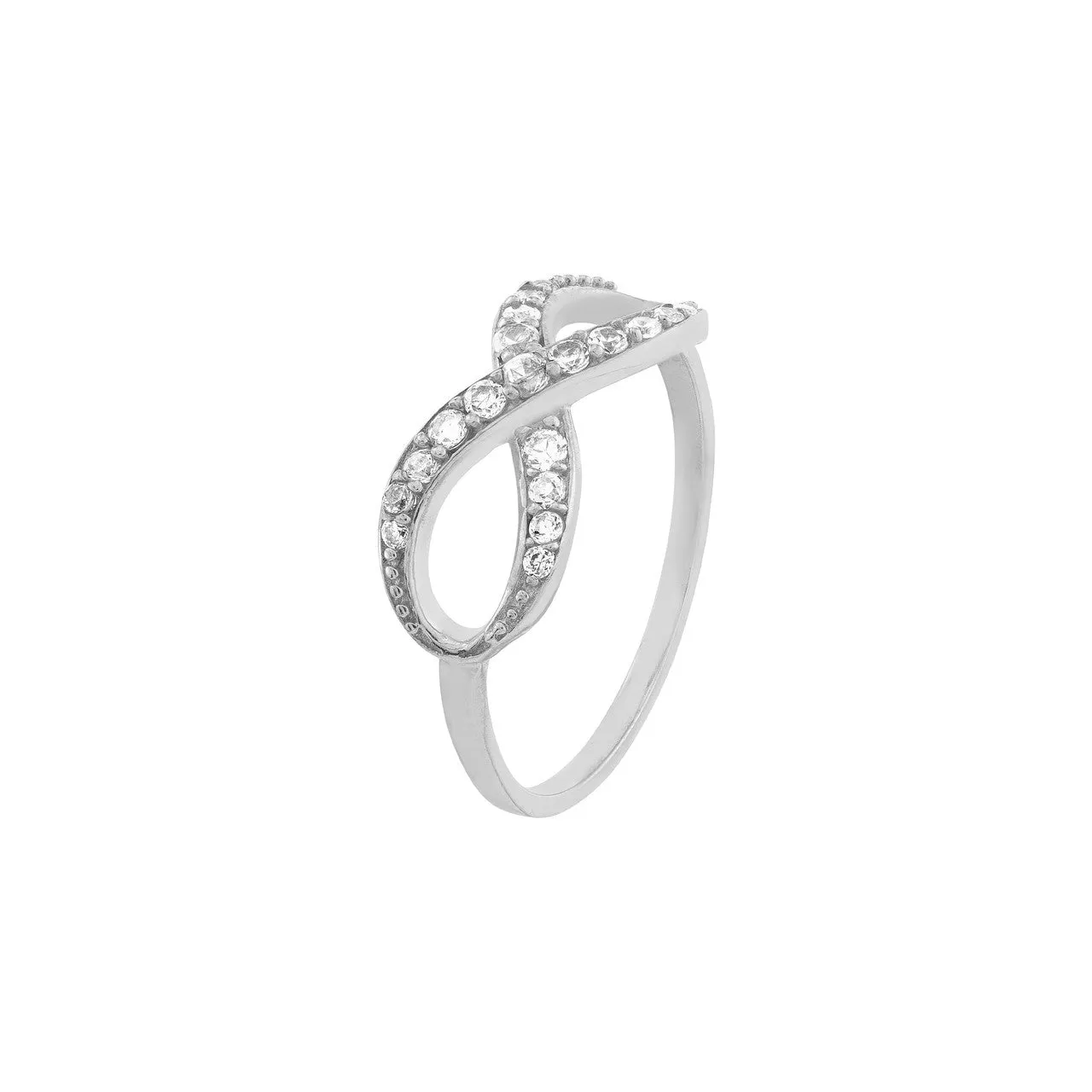 2 ROW CZ INFINITY RING