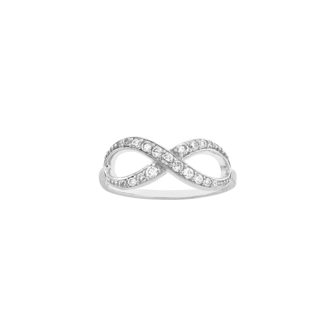 2 ROW CZ INFINITY RING