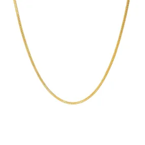 22K Yellow Gold Beaded Link Chain