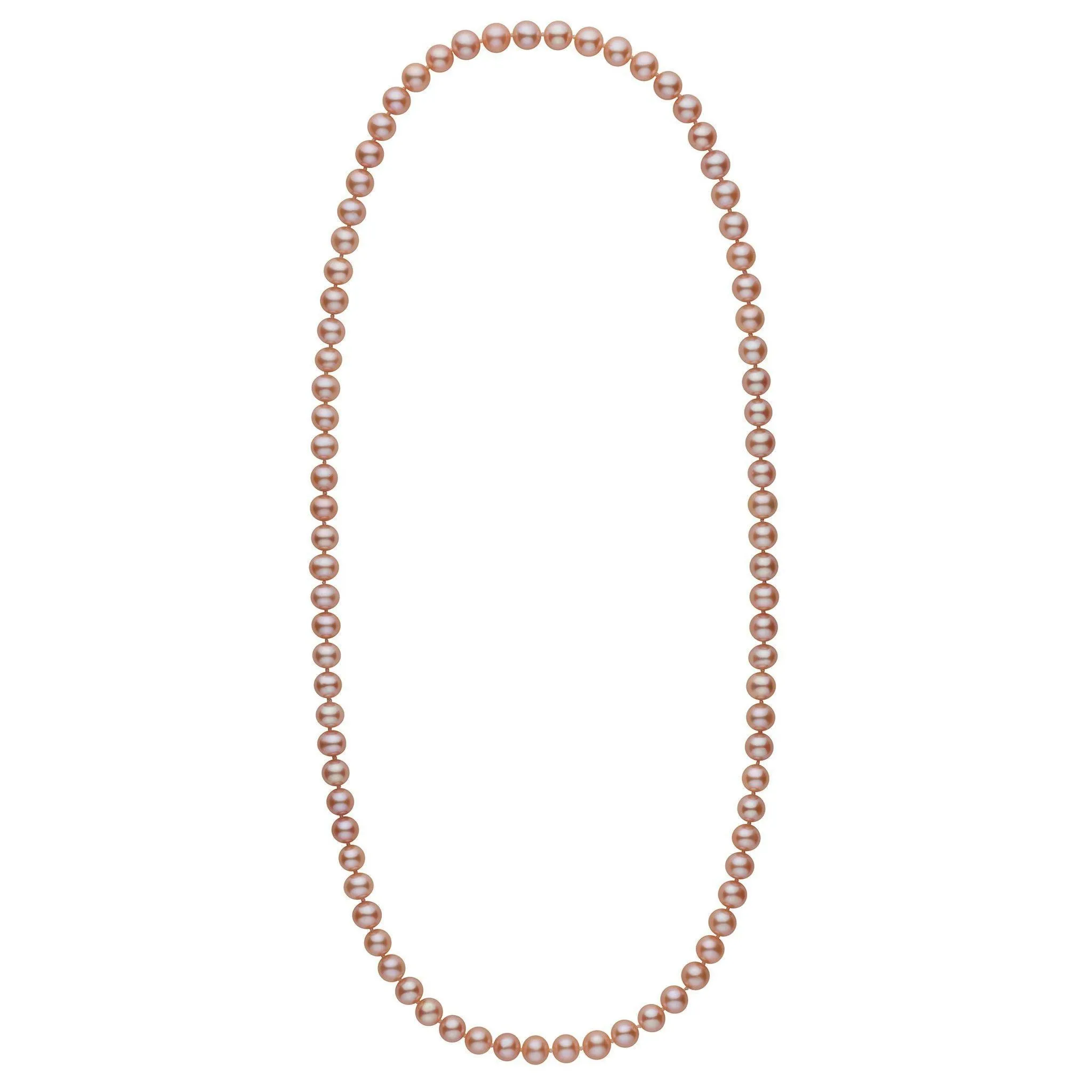 26-inch 7.5-8.0 mm AA  Pink to Peach Freshwater Pearl Necklace