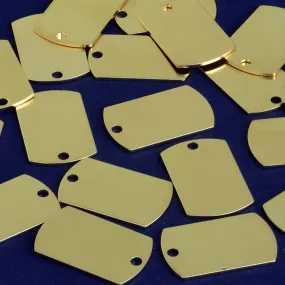 About 25*16mm tibetara Stamping Blank Bar Charm Pendant Ready to engrave necklace bar blanks Craft Supplies plated gold 20pcs