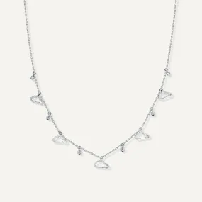 Allusia Love Five 18K Whitegold Necklace w. Diamonds