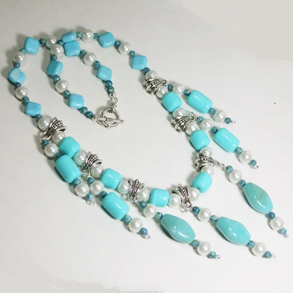 Barrie Beaded Dangle Necklace