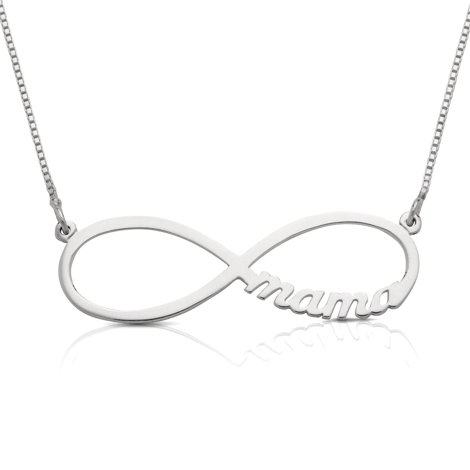 Better Jewelry Personalized .925 Sterling Silver Infinity Sign Name Necklace (MADE IN USA)