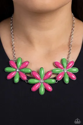 Bodacious Bouquet Green-Necklace