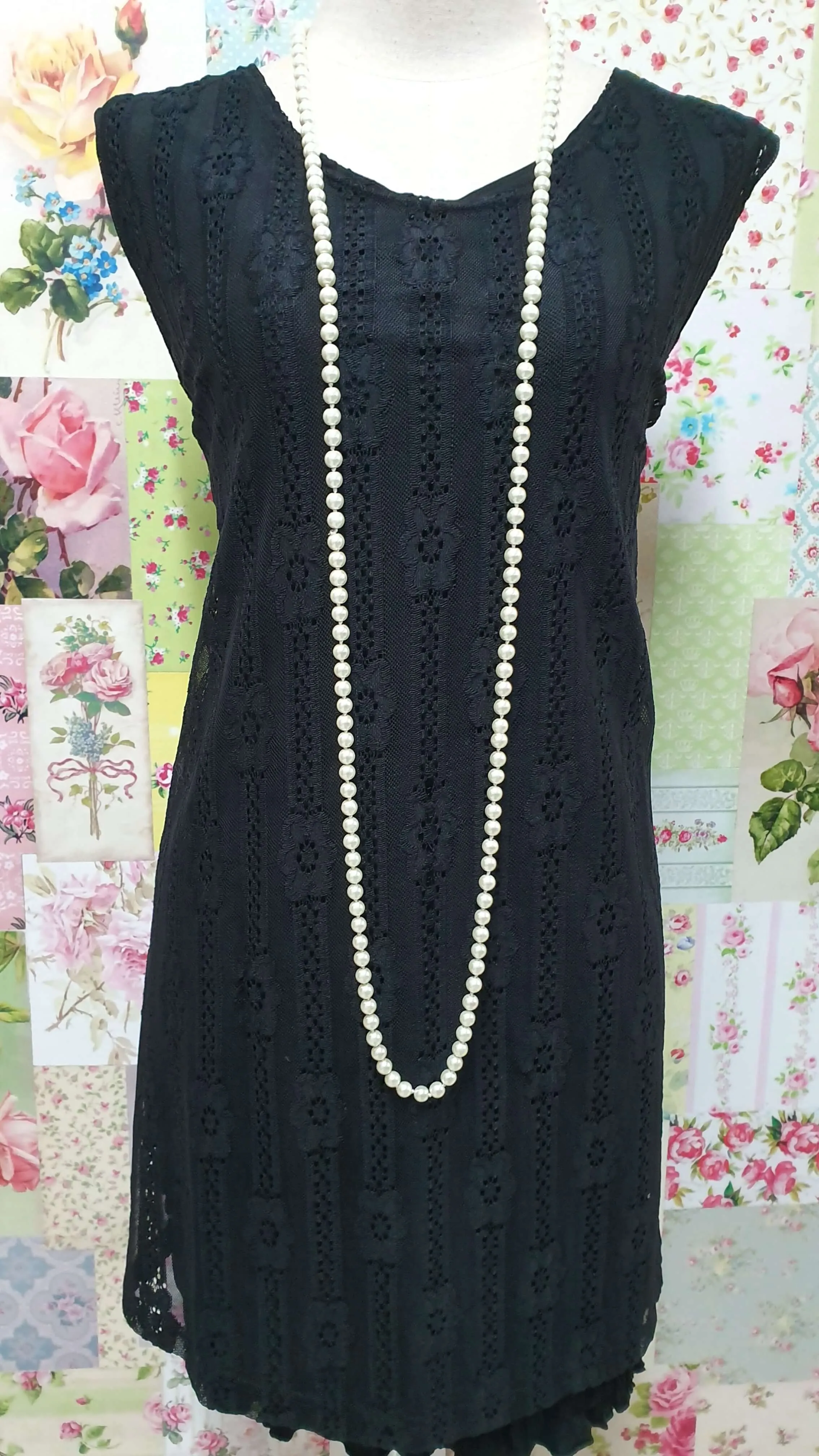 Cream Pearl Beads Necklace JU0220