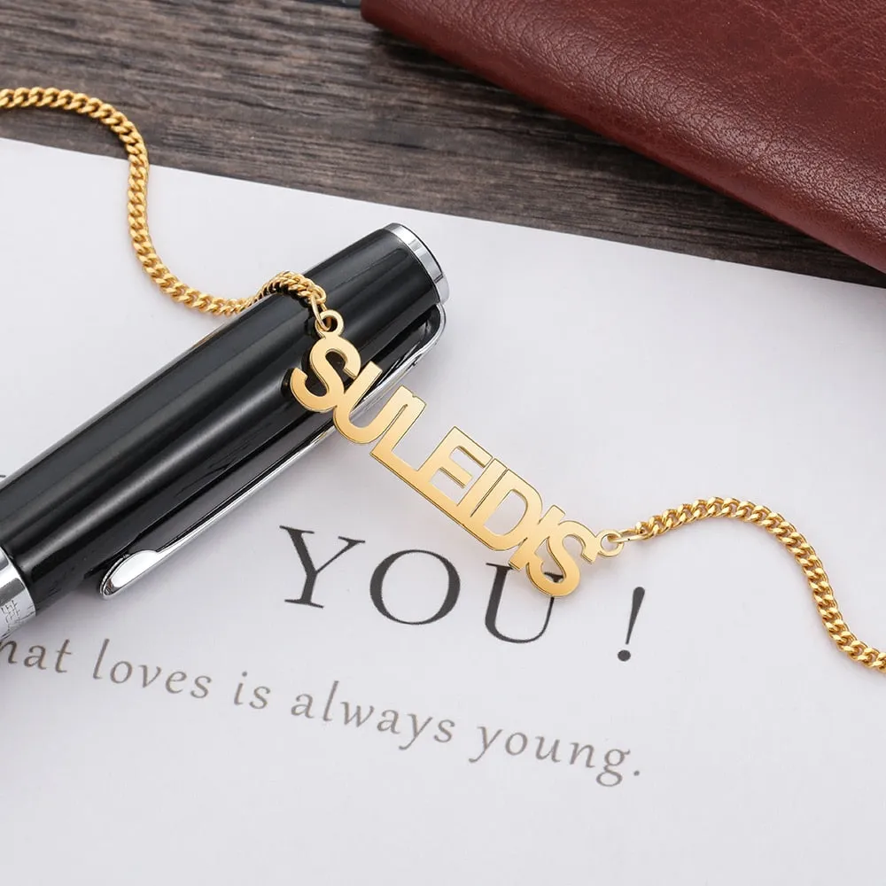 Customized Letter Nameplate Necklace Unisex