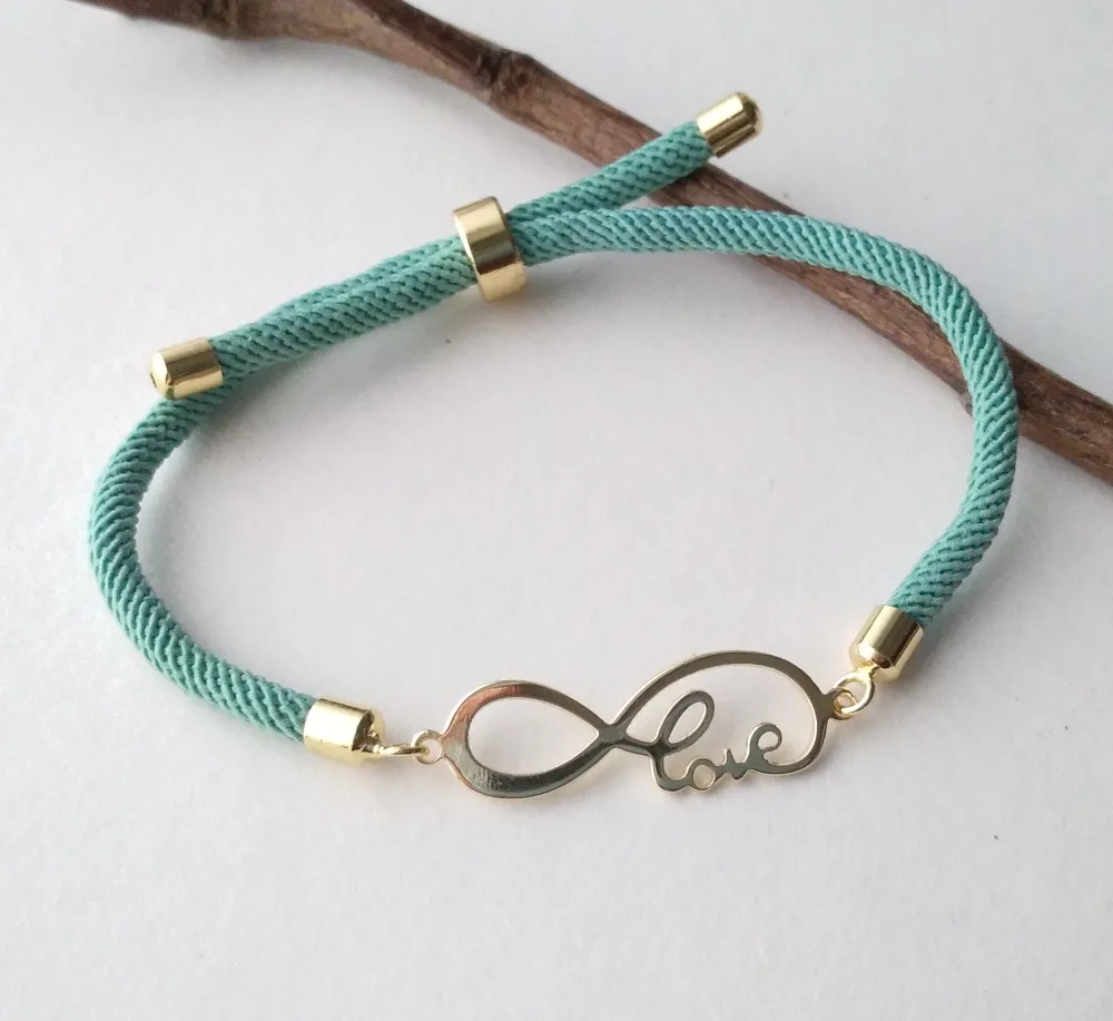 Dani Infinite Love Corded Slider Bracelet