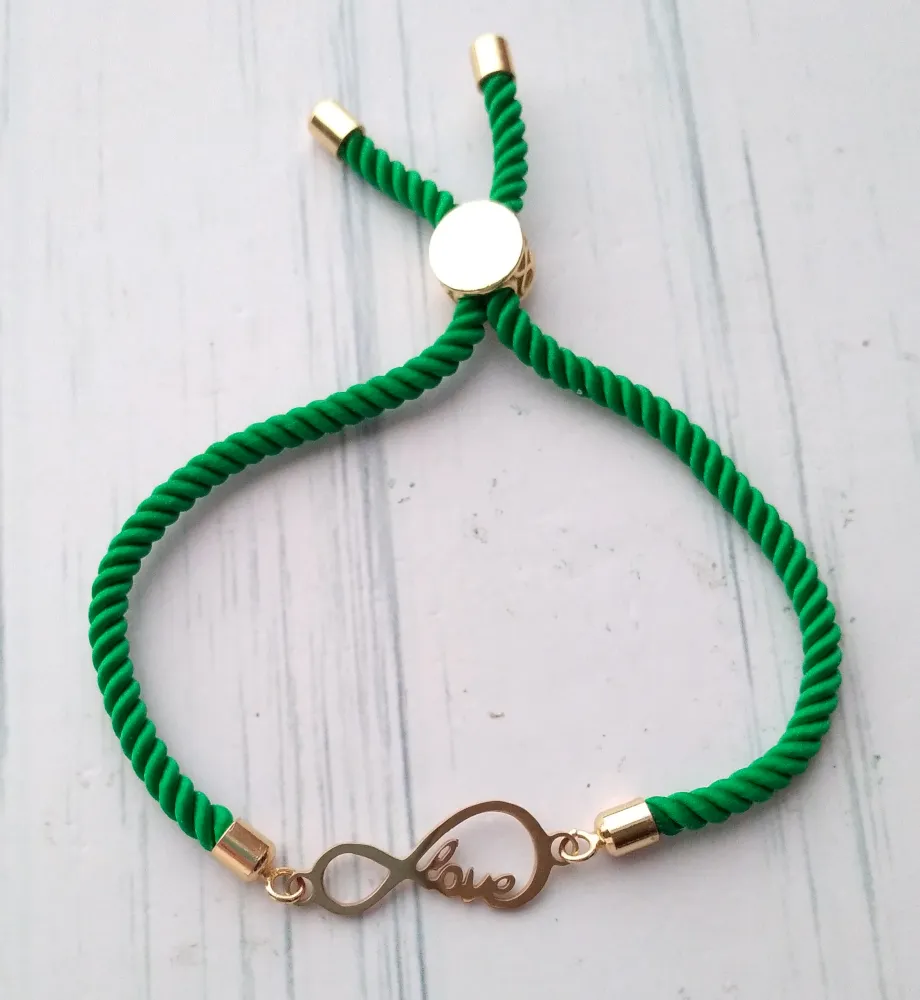 Dani Infinite Love Corded Slider Bracelet