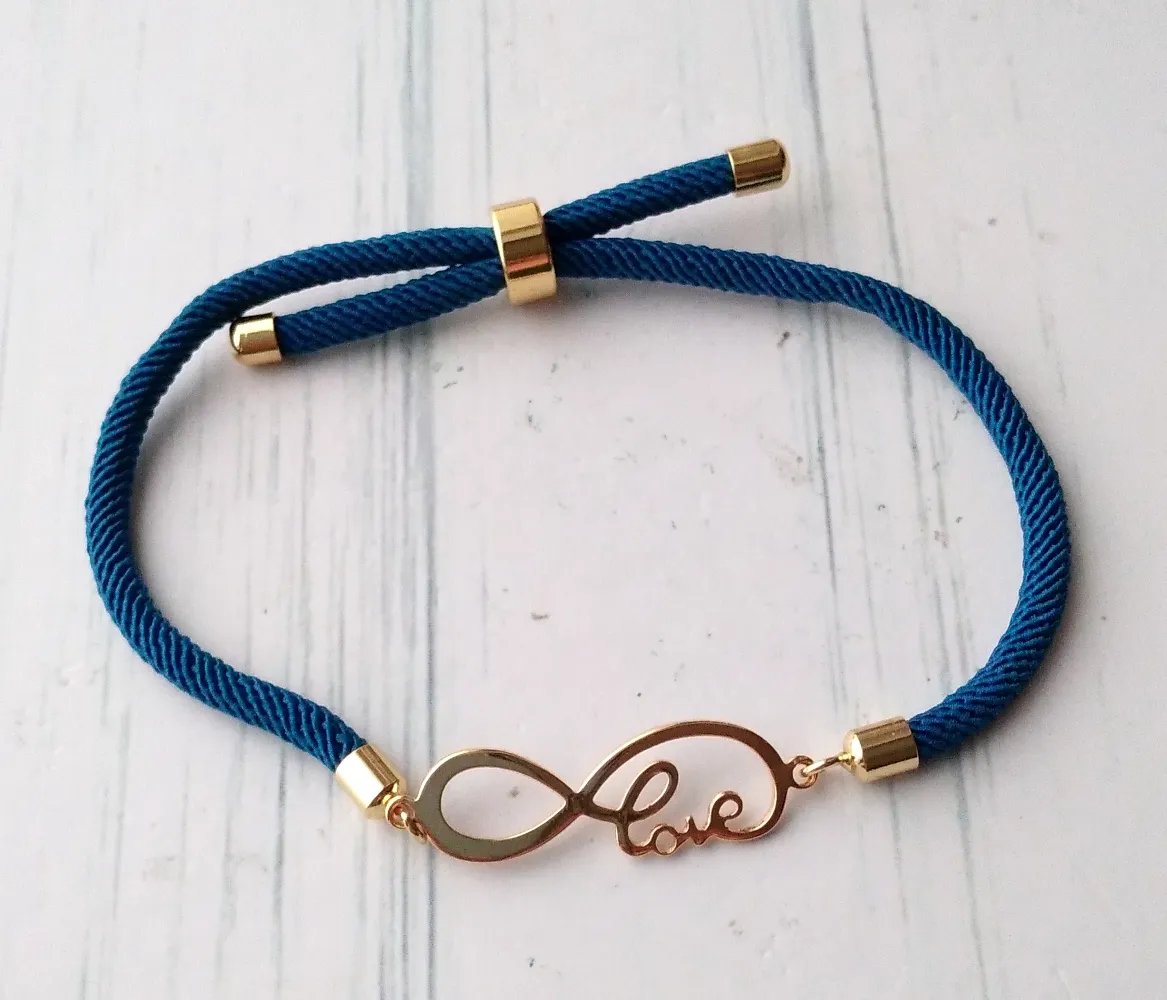 Dani Infinite Love Corded Slider Bracelet