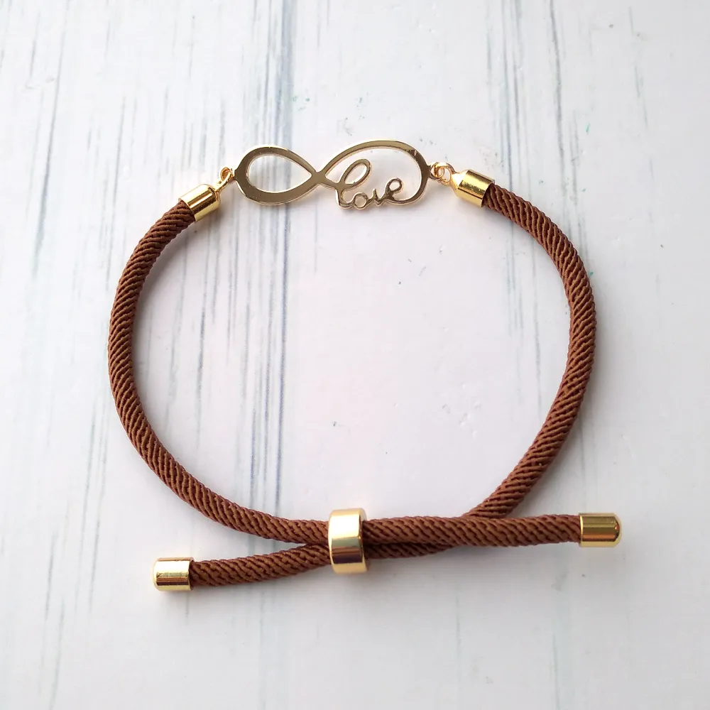 Dani Infinite Love Corded Slider Bracelet