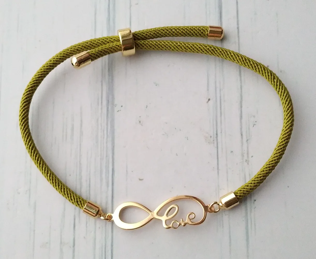 Dani Infinite Love Corded Slider Bracelet