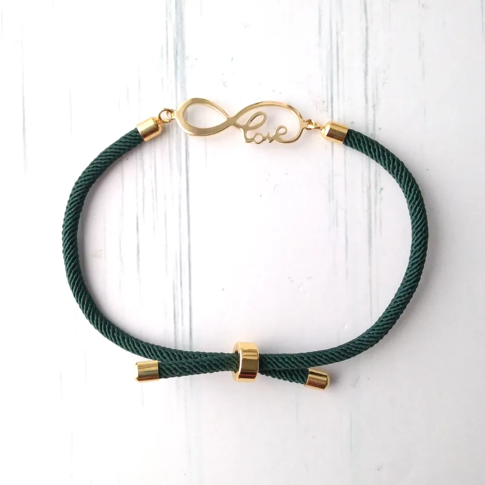 Dani Infinite Love Corded Slider Bracelet