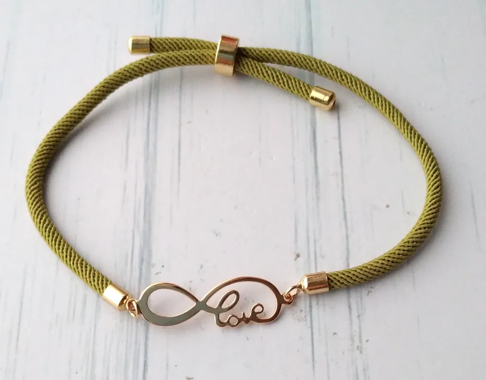 Dani Infinite Love Corded Slider Bracelet