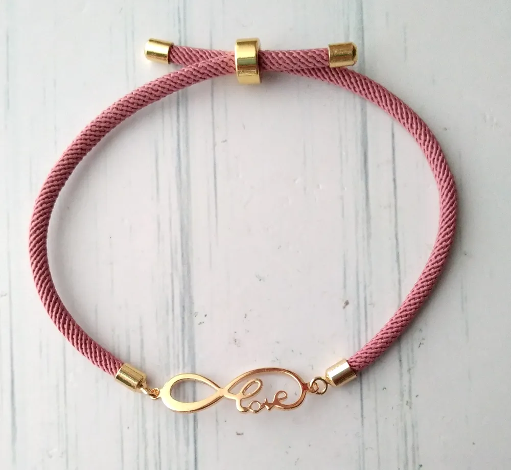 Dani Infinite Love Corded Slider Bracelet