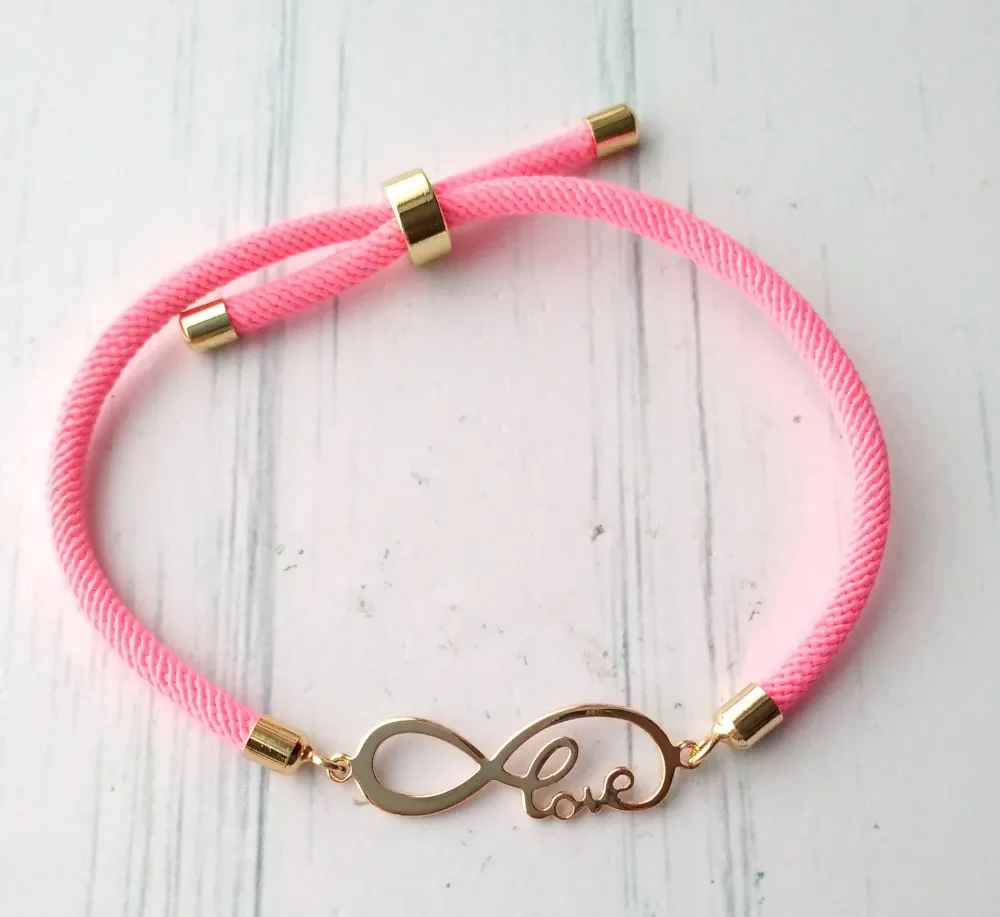 Dani Infinite Love Corded Slider Bracelet