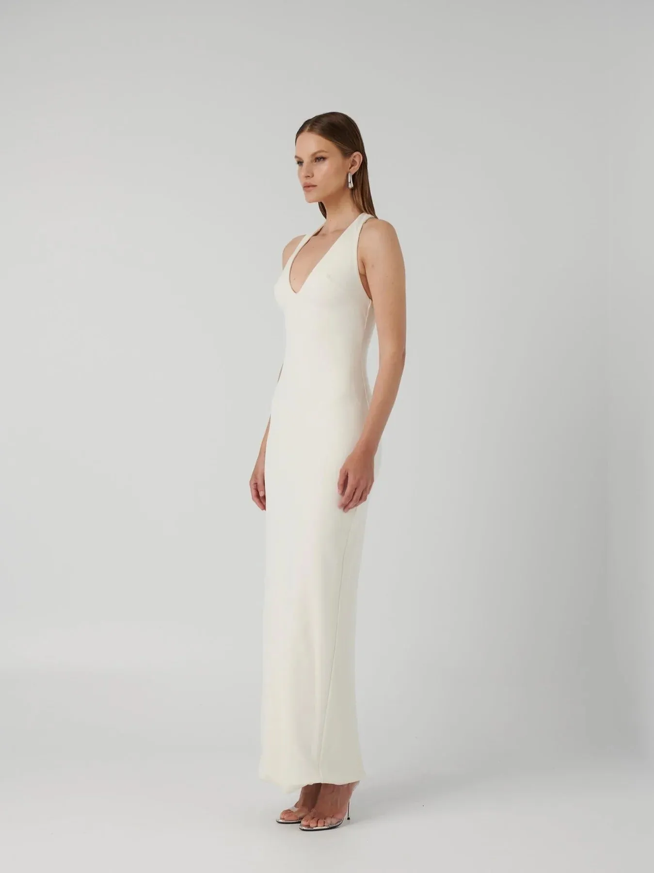 Ivory Eiza Evening Gown - Elegant, Classic Style