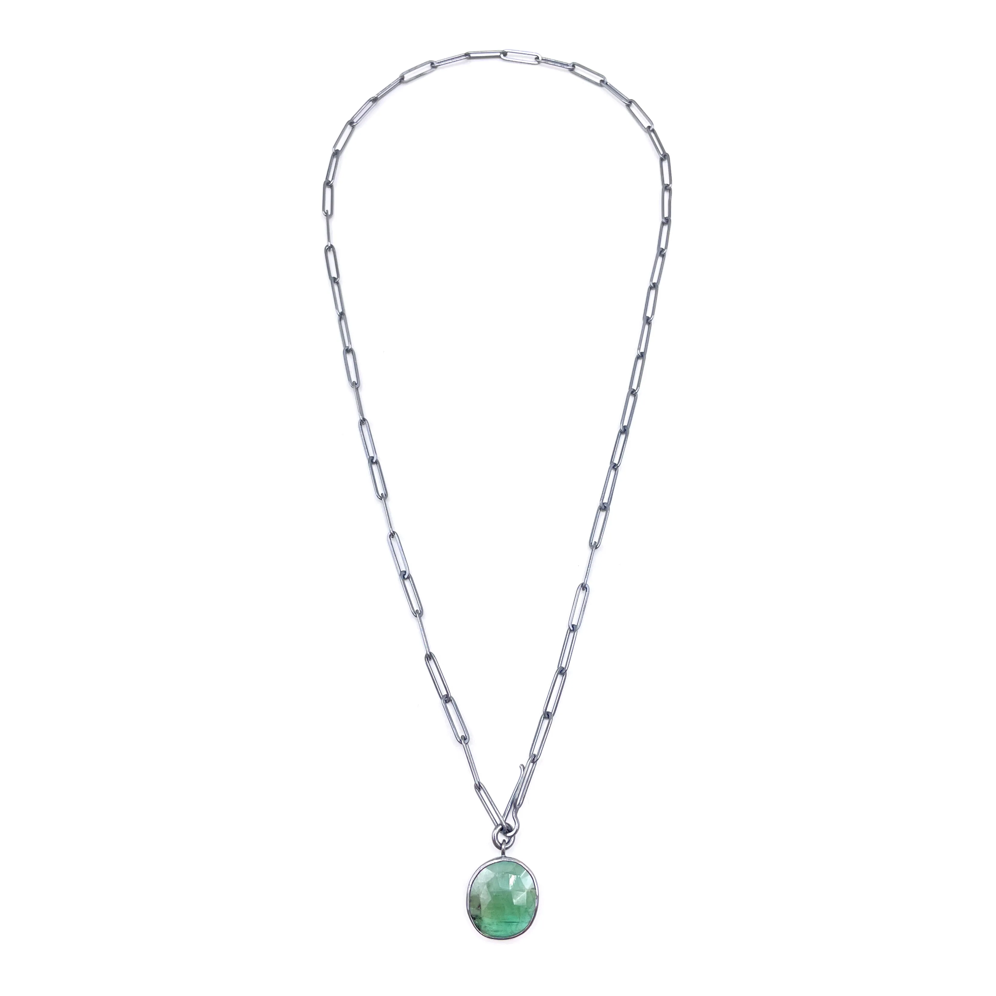 Emerald Lariat Necklace