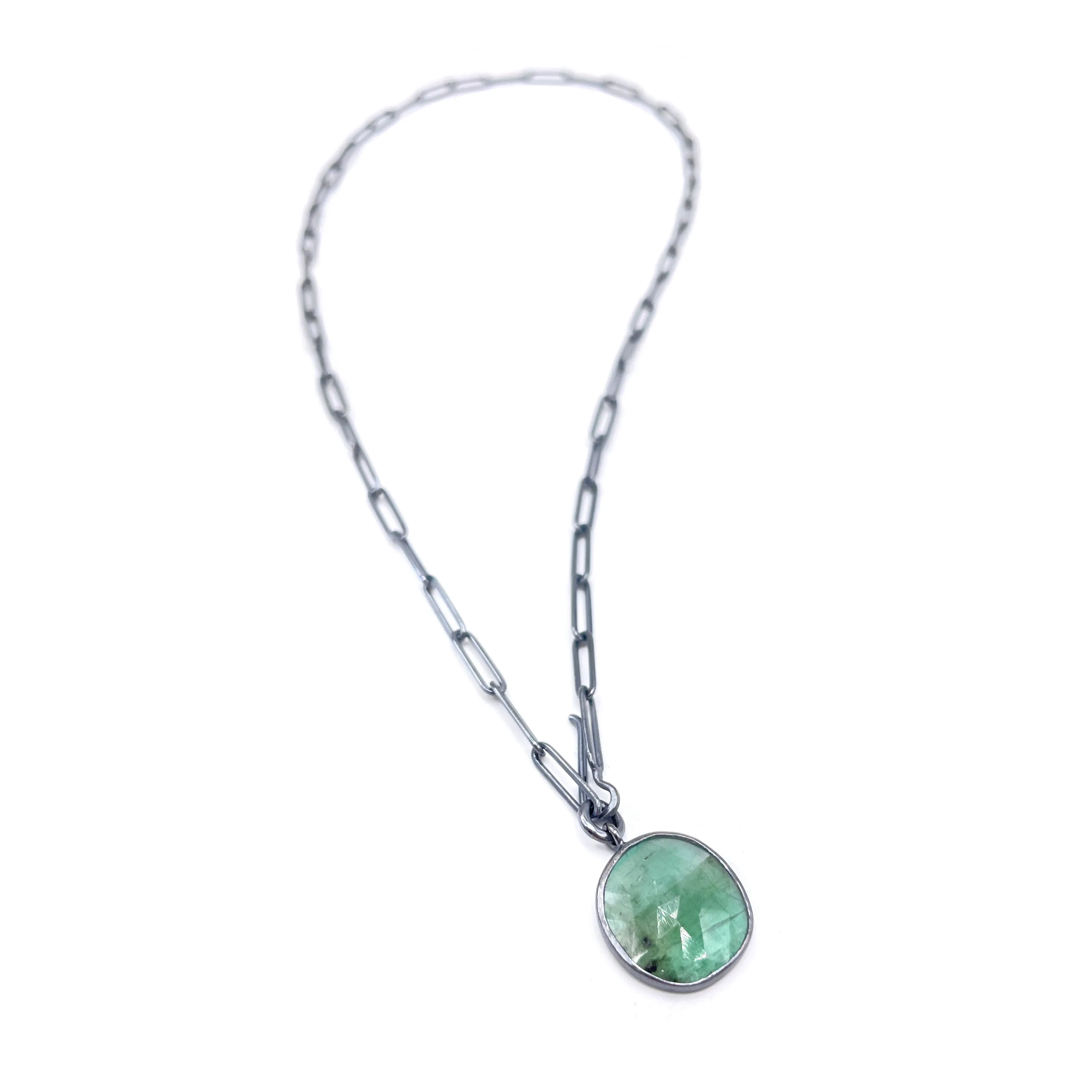 Emerald Lariat Necklace