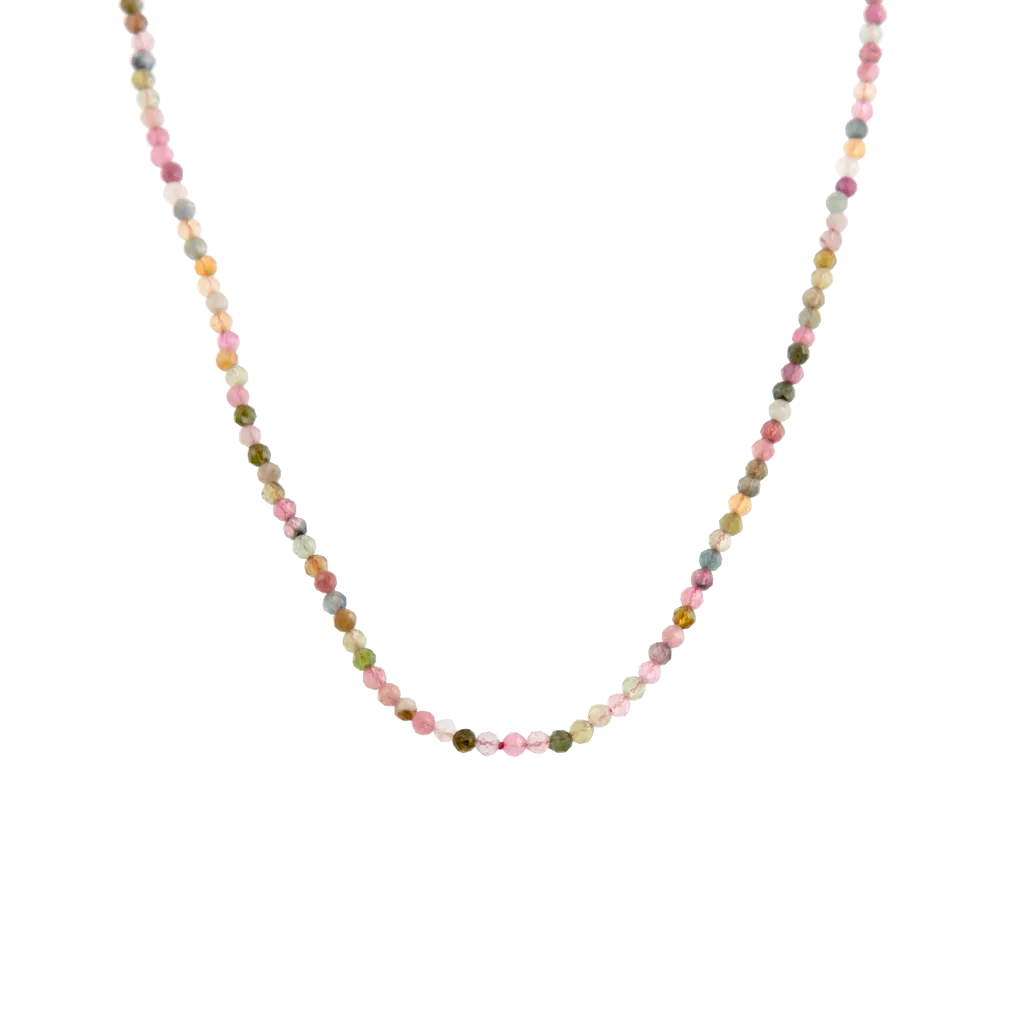 Faceted Tourmaline Beaded Necklace