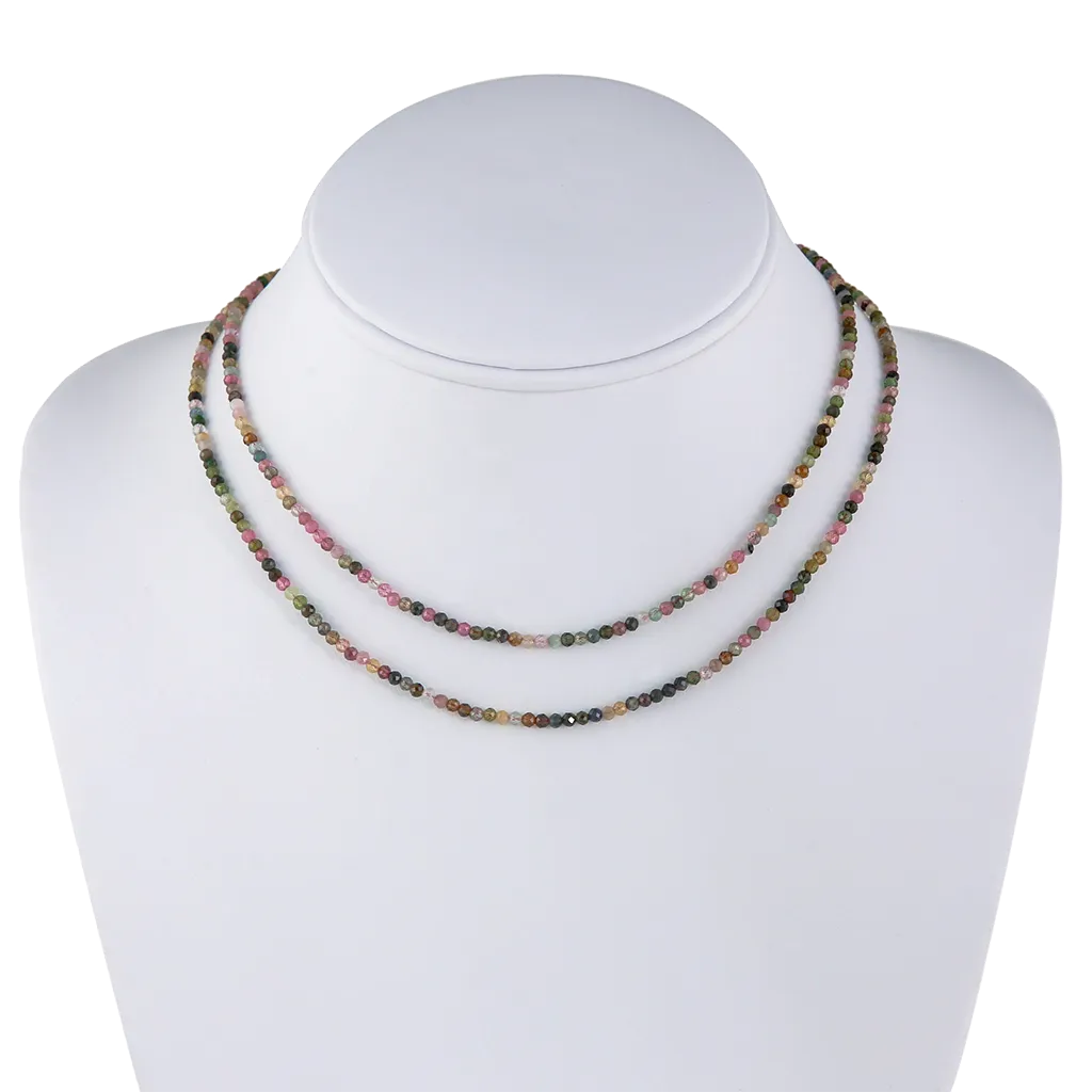 Faceted Tourmaline Beaded Necklace