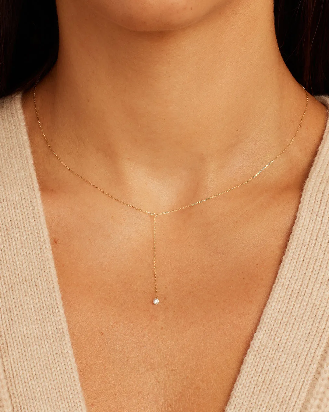 Floating Diamond Lariat