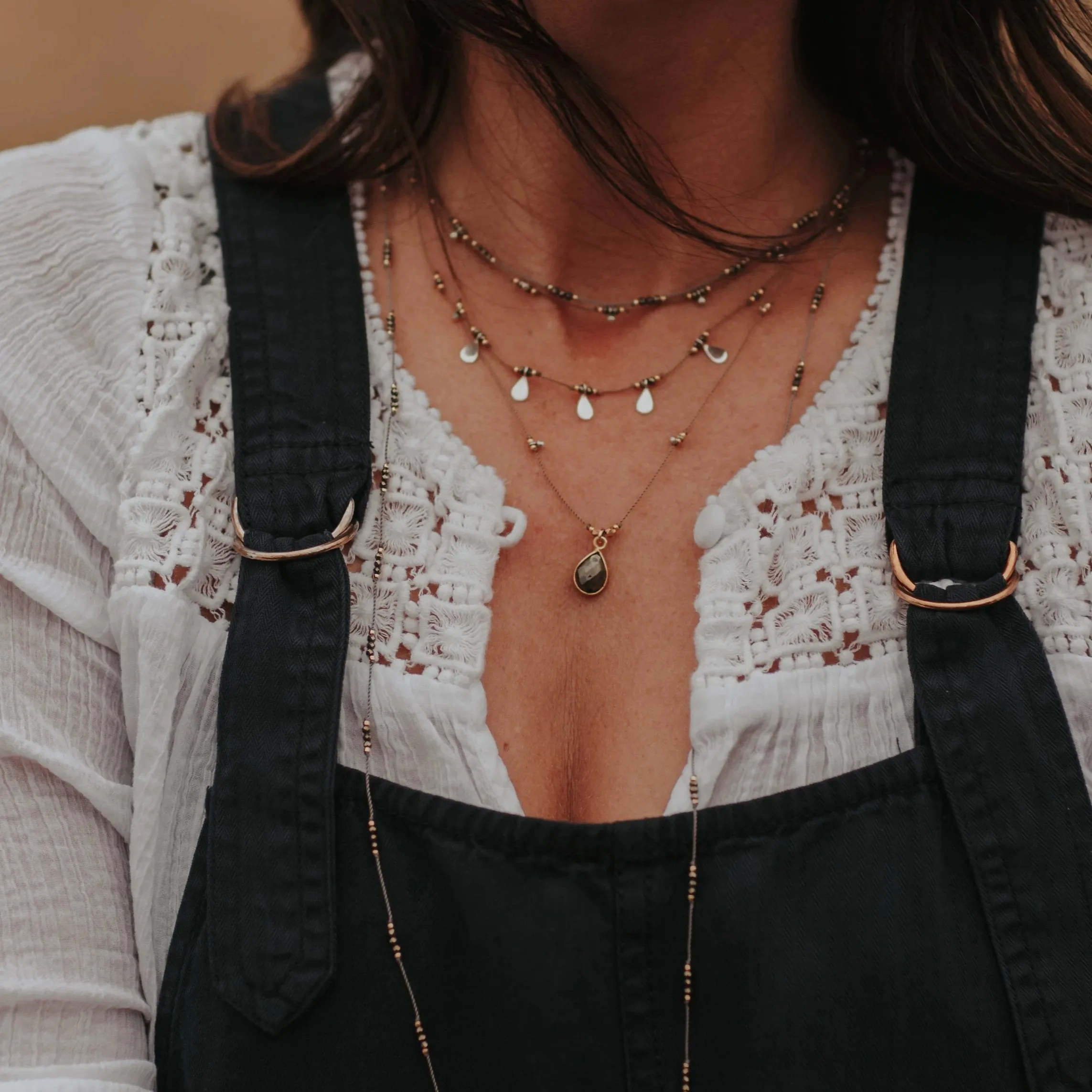 Gemstone Necklace - Pyrite