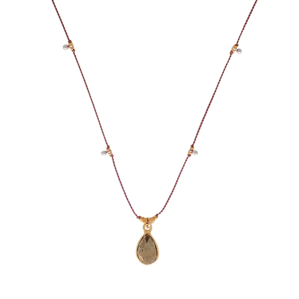 Gemstone Necklace - Pyrite