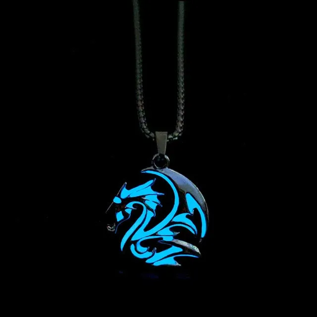 Glow in the Dark Wyvern Sigil Necklace