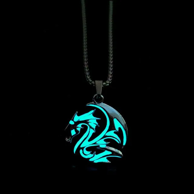 Glow in the Dark Wyvern Sigil Necklace