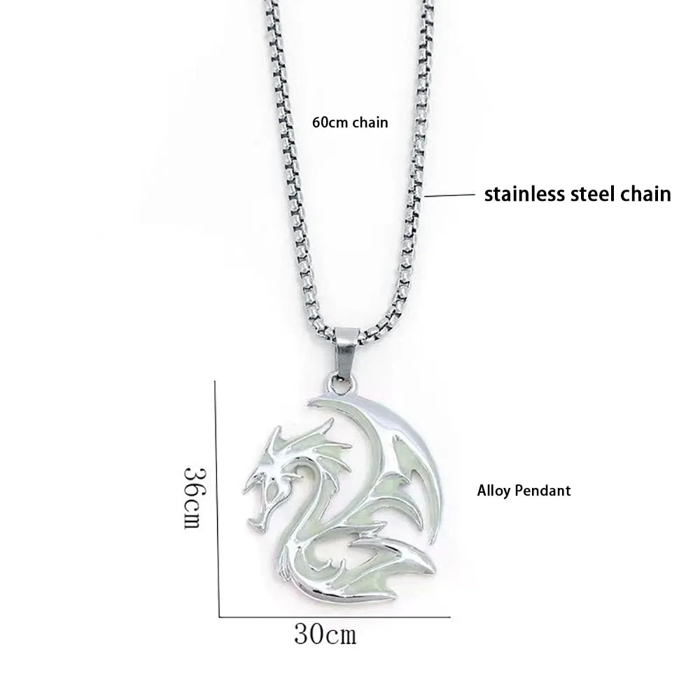 Glow in the Dark Wyvern Sigil Necklace