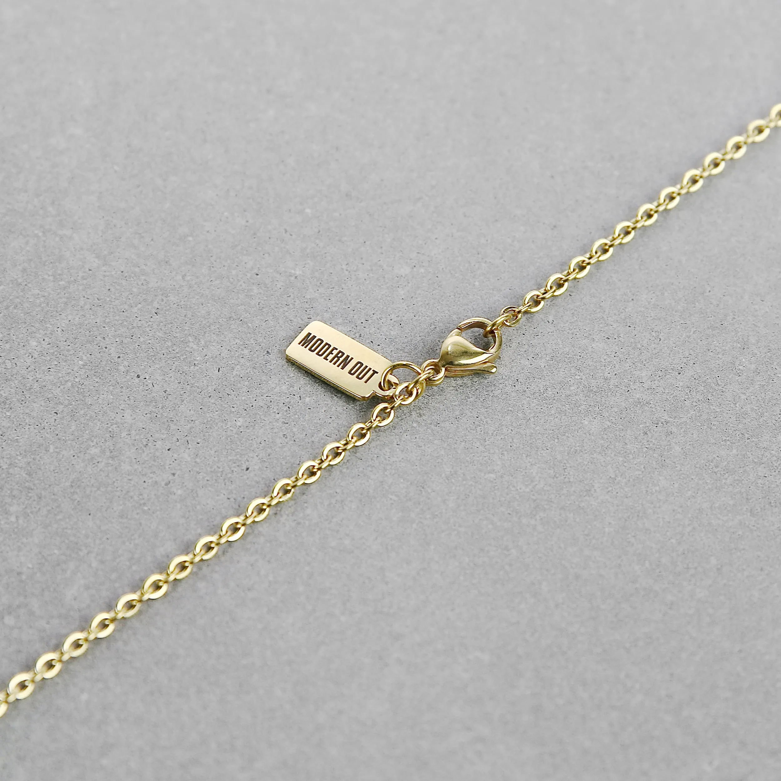 Hammered Cross Necklace - Gold