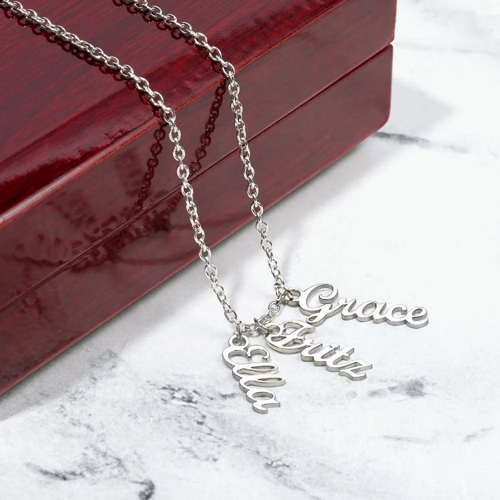 Happy Birthday Grandma Gift, Custom Multi Grandchildren Name Necklace