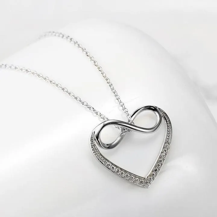 Heart Shaped Infinity Pendant Necklace