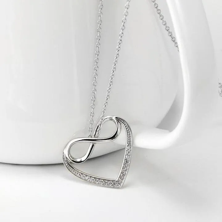 Heart Shaped Infinity Pendant Necklace