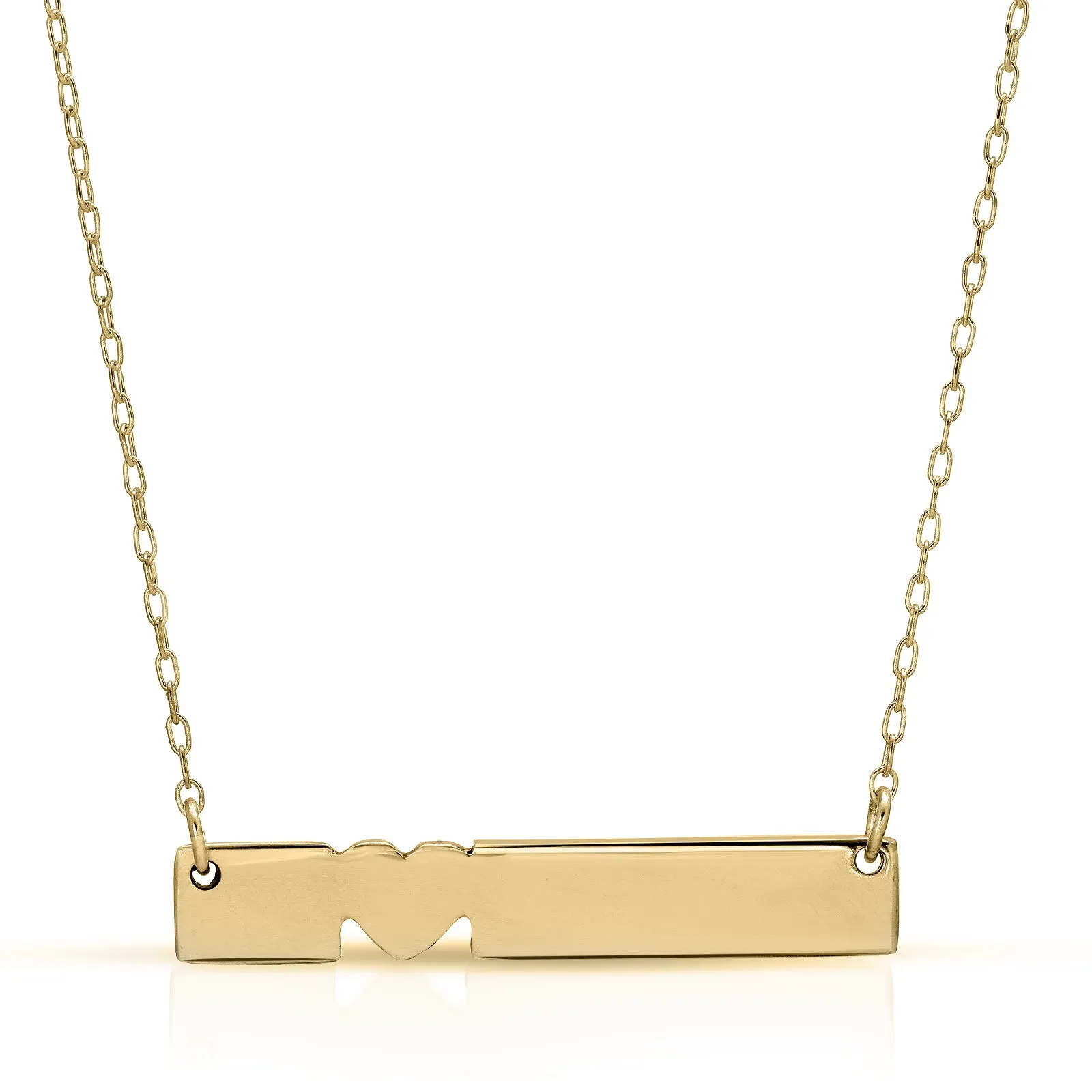 Heart-Stuck Bar Necklace