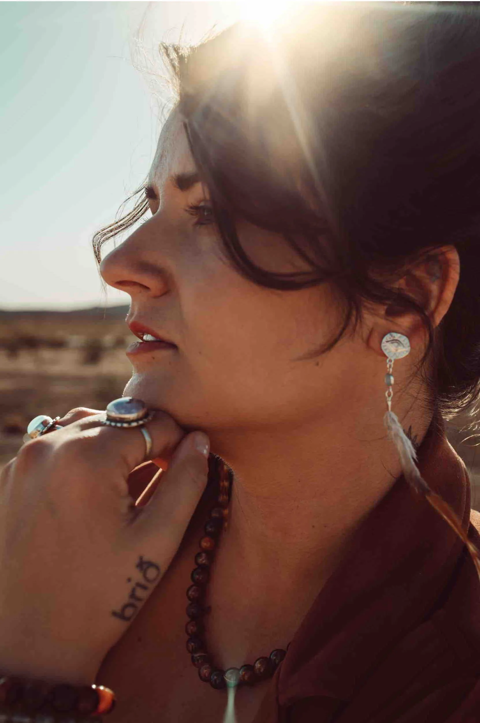 I Belong To Myself Brown Agate Necklace