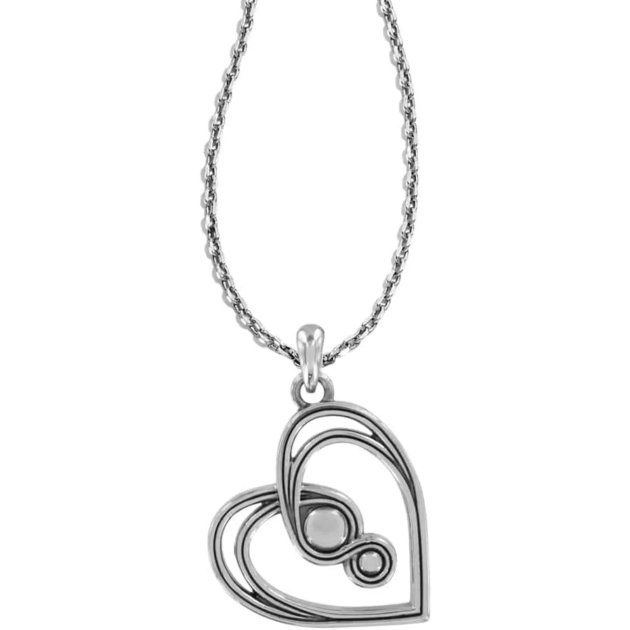 Infinity Sparkle Petite Heart Necklace