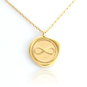 Infinity Wax Seal Necklace