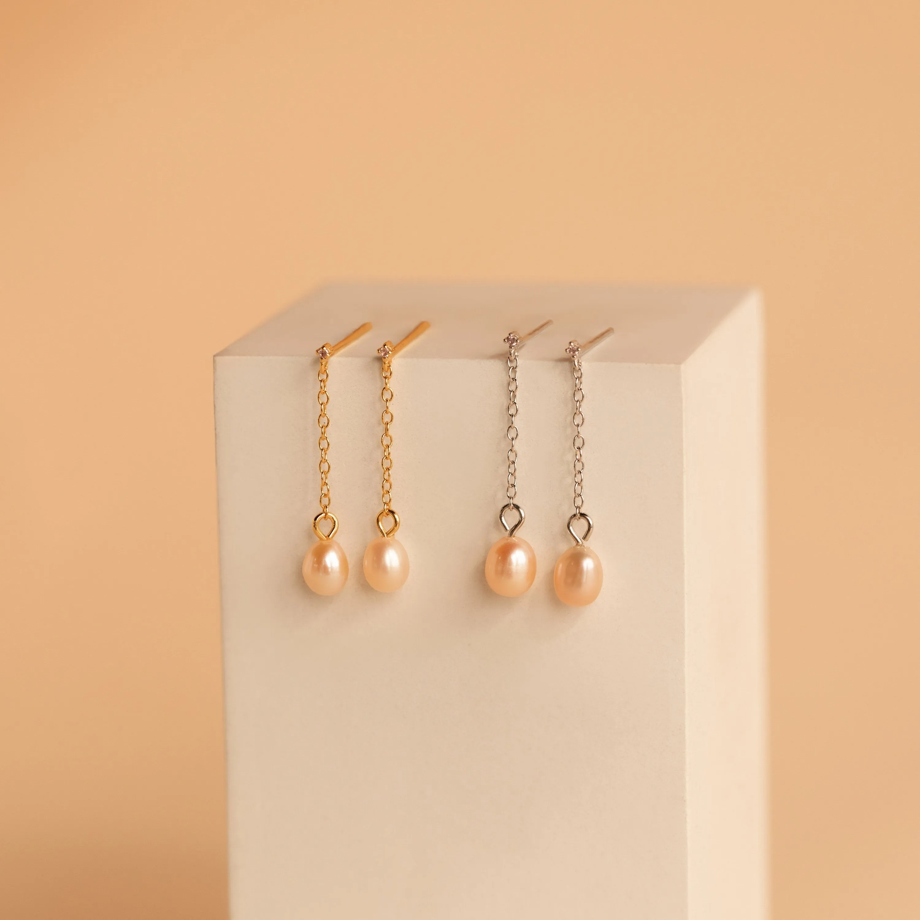 Isha Pink Pearl Earrings